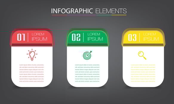 modern text box template banner Infographics vector
