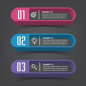 modern text box template banner Infographics vector