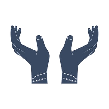hands mystic astrology vector