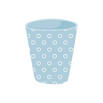 plastic cup utensil vector