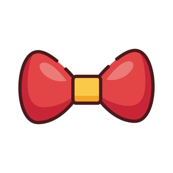 hipster fashion bow tie line and fill style icon vector