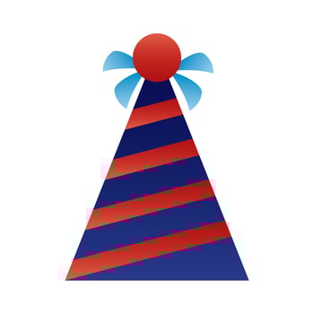 party hat degraded style icon vector
