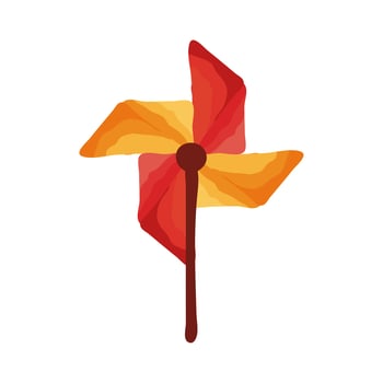 spiral wind toy flat style icon vector