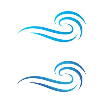 Water wave Logo design vector Template