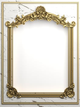 Classic golden frame baroque style cover postcard photo