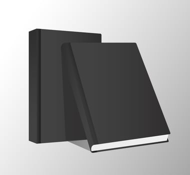 two books mockup color black icons vector