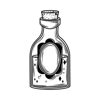 magic potion bottle vector