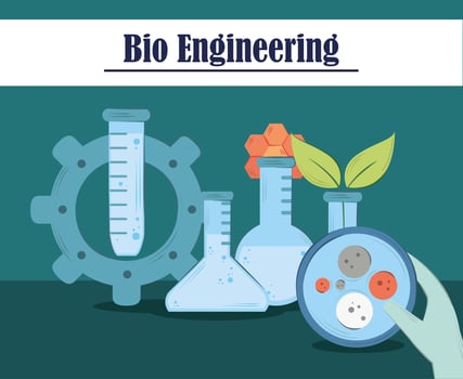bioengineering science research vector