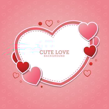 Cute love background with Fluid gradient shapes vector