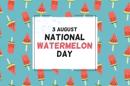 August 3 Watermelon day background vector