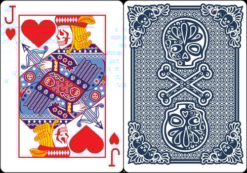 Exclusive Skeleton Poker Playing Cards vector