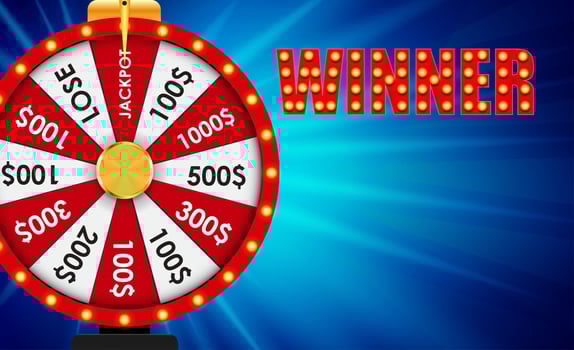 Wheel of Fortune Lucky background vector