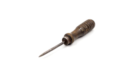 Vintage tools on white background photo