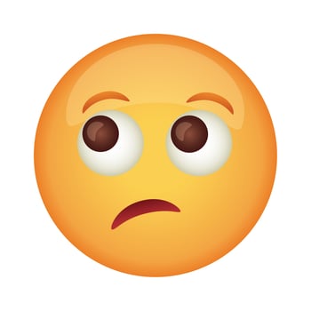 sad emoji face classic flat style icon vector