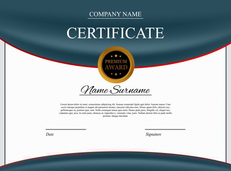 Certificate template Background. Award diploma design blank vector