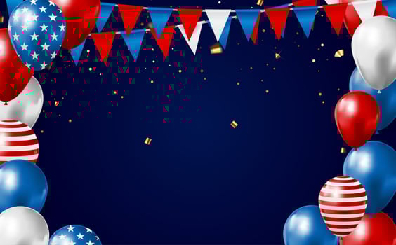 July, 4 Independence Day in USA Background. Can Be Used as Banner or Poster. vector