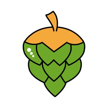 hop seed oktoberfest line and fill style vector
