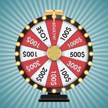 Wheel of Fortune Lucky Icon vector