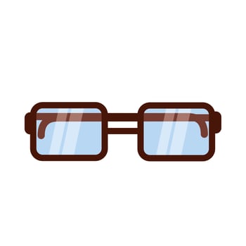 Isolated glasses vector design