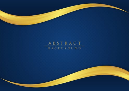 Fluid luxury gold metallic wave shape abstract background vector