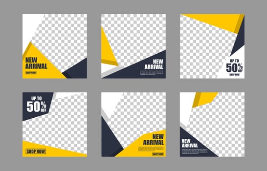 Social Media Post Template Set vector