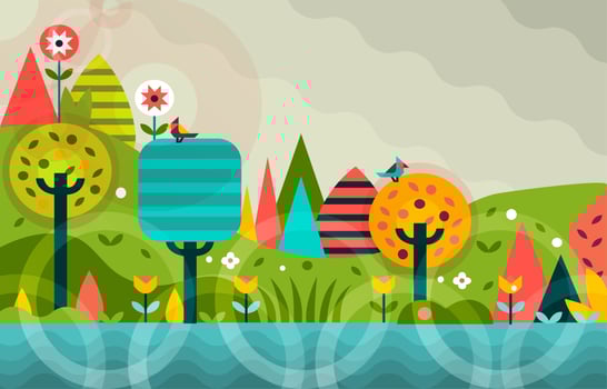 Tropical Forest Composition Background vector