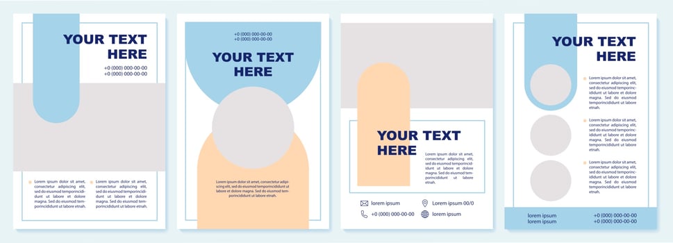 Educational information brochure template vector
