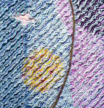 Denim and cotton chenille carpet, texture fluffy photo