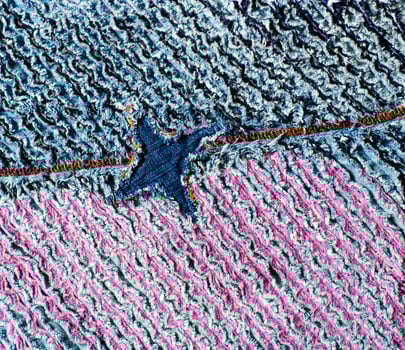 Denim and cotton chenille carpet, texture fluffy photo