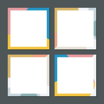 Social media post templates to beautify your posts on social media vector