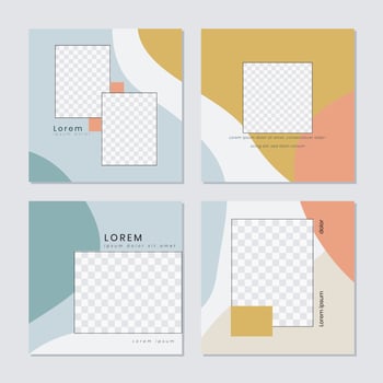 Social media post templates to beautify your posts on social media vector