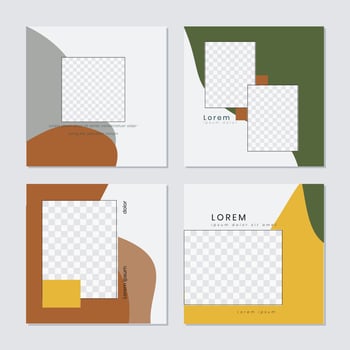 Social media post templates to beautify your posts on social media vector