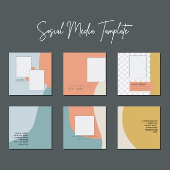 Social media post templates to beautify your posts on social media vector