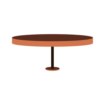round wood table vector