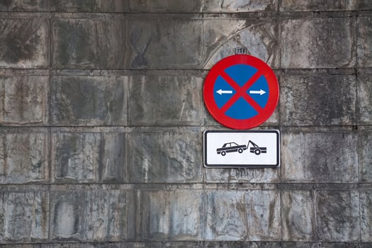 no parking traffic signal on the road photo