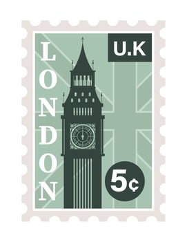 london postage stamp vector