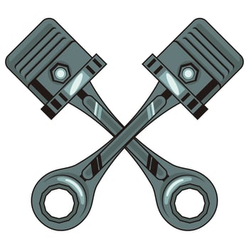 motorcycle pistons icons vector