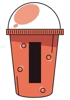 bubble milk orange vector
