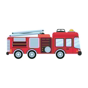 fire truck vehicle city transport icon vector