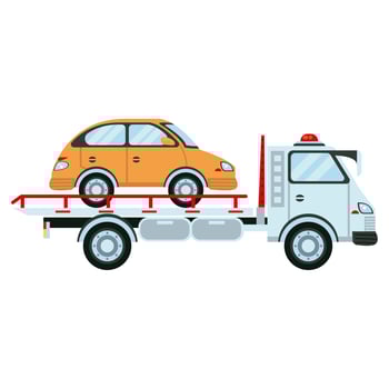 car carrier truck vehicle transport taxi icon vector
