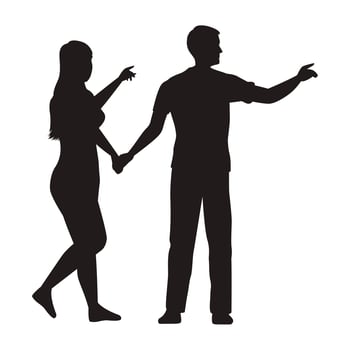 lovers couple speaking vector