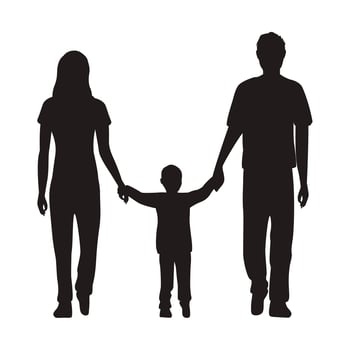 parents and son vector