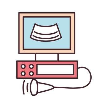 medical ultrasound monitor vector
