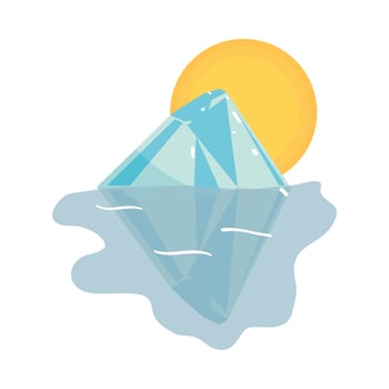 melting glaciers natural vector