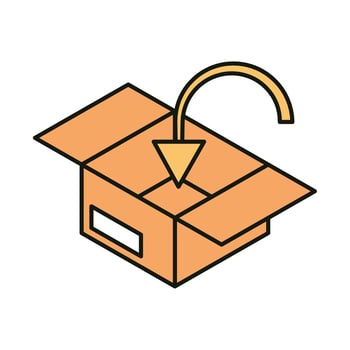 open delivery parcel vector