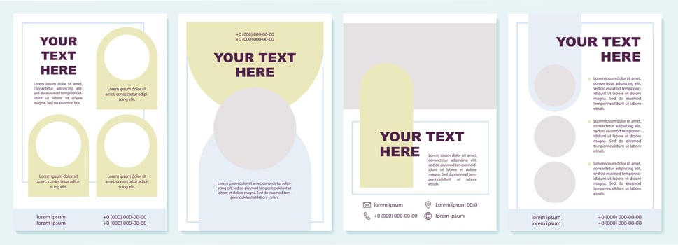 Business options monochrome brochure template vector