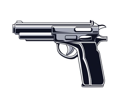 gun weapon drawn vector