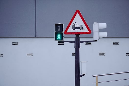 trolley cat traffic signal photo