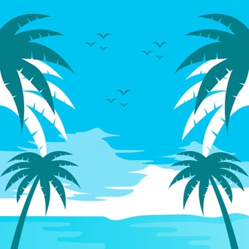 Hand draw illustration of summer background vector