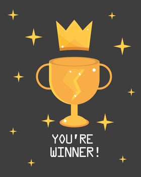 video game winner vector